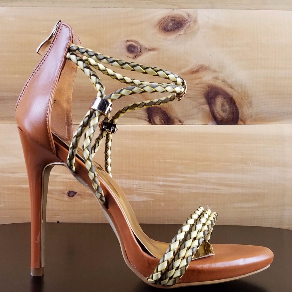 Athena Nina Braided Strap Sandal 4.5" Heel